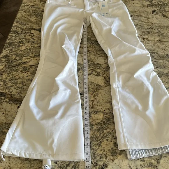 Roxy Rising High Ski Pant - White - Sz Large - Picture 6 of 9